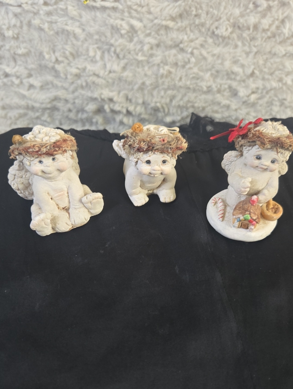 White Cherub Angel Figurine - Decorative Home Accent